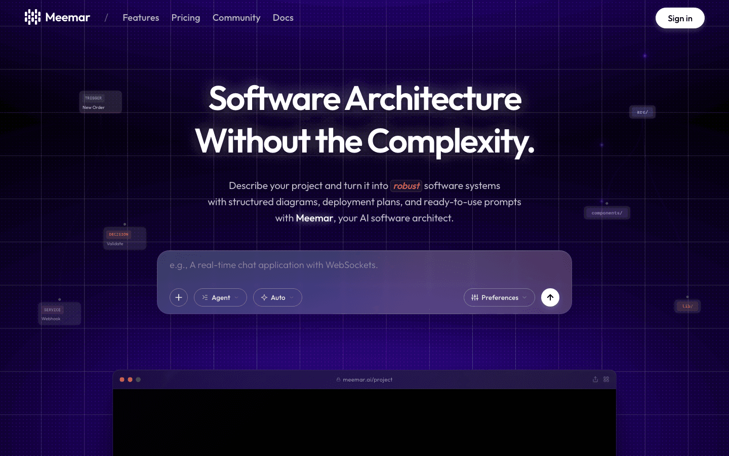 Meemar, AI Software Architecture Tool